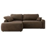 Narożnik CUBO L - strona lewa - brązowy, welwet