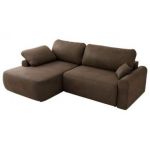 Narożnik CUBO L - strona lewa - brązowy, welwet