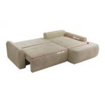 Narożnik CUBO L - strona lewa - beżowy, welwet