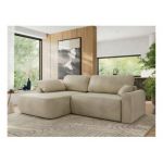 Narożnik CUBO L - strona lewa - beżowy, welwet