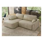 Narożnik CUBO L - strona lewa - beżowy, welwet