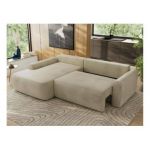 Narożnik CUBO L - strona lewa - beżowy, welwet