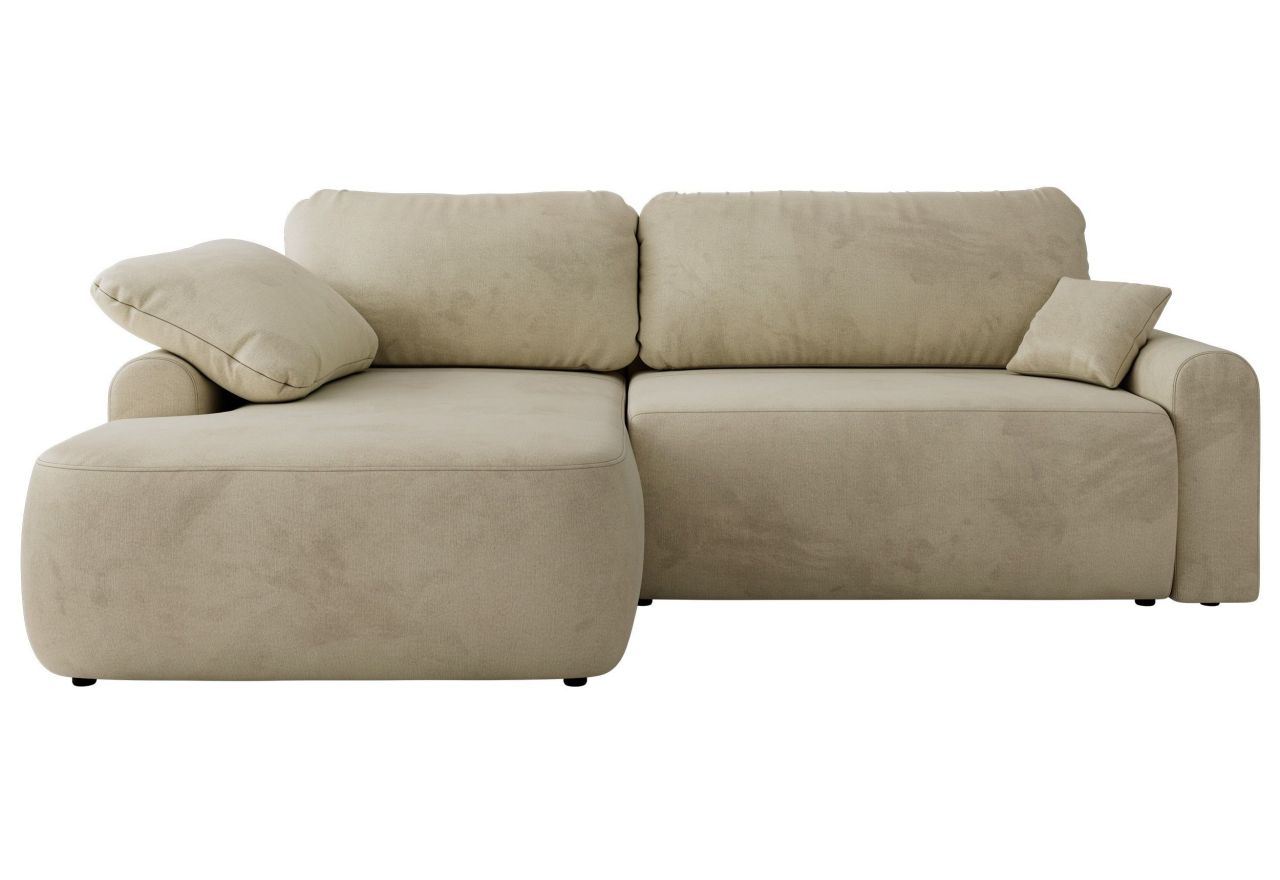 Narożnik CUBO L - strona lewa - beżowy, welwet