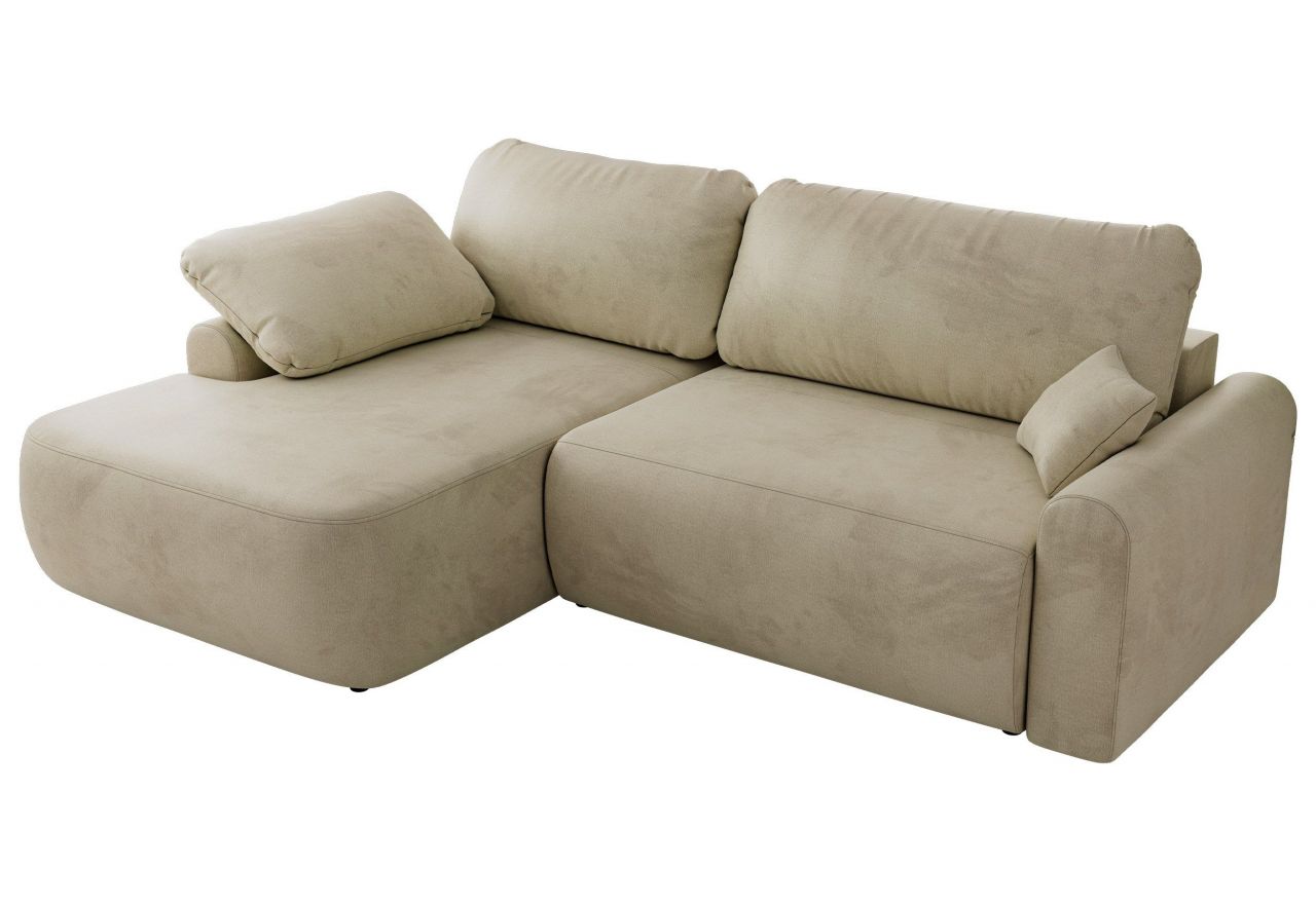 Narożnik CUBO L - strona lewa - beżowy, welwet