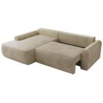 Narożnik CUBO L - strona lewa - beżowy, welwet