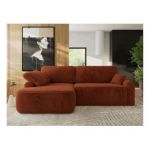 Narożnik CUBO L - strona lewa - pomarańczowy, plusz