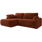 Narożnik CUBO L - strona lewa - pomarańczowy, plusz