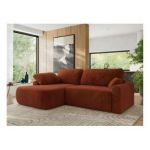 Narożnik CUBO L - strona lewa - pomarańczowy, plusz