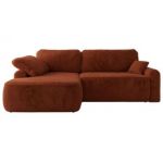 Narożnik CUBO L - strona lewa - pomarańczowy, plusz