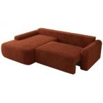 Narożnik CUBO L - strona lewa - pomarańczowy, plusz