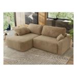 Narożnik CUBO L - strona lewa - beżowy, plusz