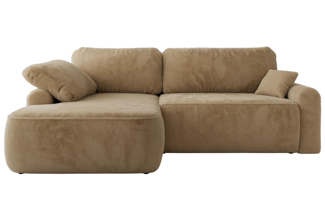 Narożnik CUBO L - strona lewa - beżowy, plusz