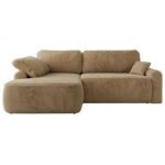 Narożnik CUBO L - strona lewa - beżowy, plusz