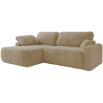 Narożnik CUBO L - strona lewa - kremowy, plusz