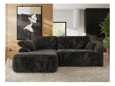 Narożnik CUBO L - strona lewa - ciemnoszary, plusz