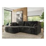 Narożnik CUBO L - strona lewa - ciemnoszary, plusz