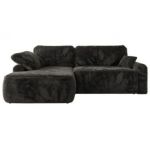 Narożnik CUBO L - strona lewa - ciemnoszary, plusz