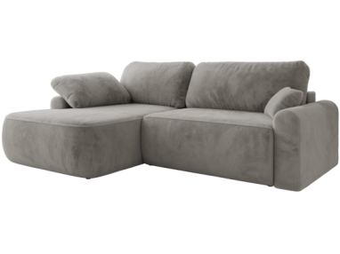 Narożnik CUBO L - strona lewa - jasnoszary, plusz