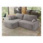 Narożnik CUBO L - strona lewa - jasnoszary, plusz