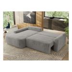 Narożnik CUBO L - strona lewa - jasnoszary, plusz