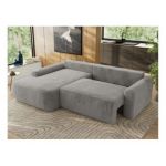 Narożnik CUBO L - strona lewa - jasnoszary, plusz