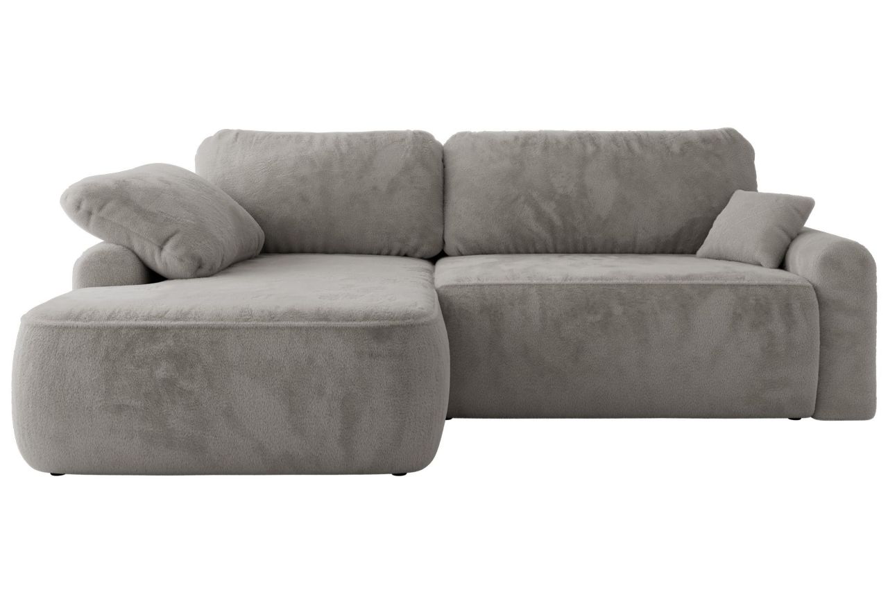 Narożnik CUBO L - strona lewa - jasnoszary, plusz