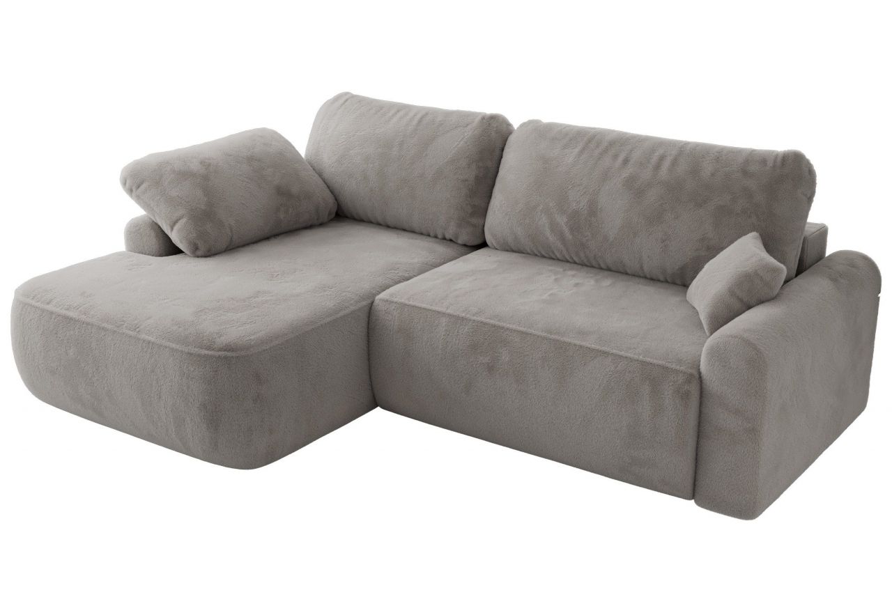 Narożnik CUBO L - strona lewa - jasnoszary, plusz