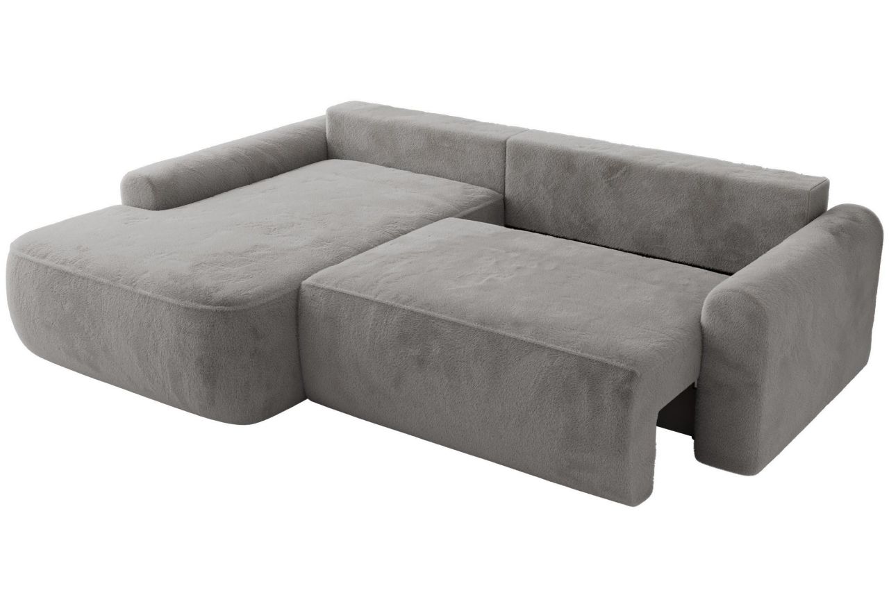 Narożnik CUBO L - strona lewa - jasnoszary, plusz