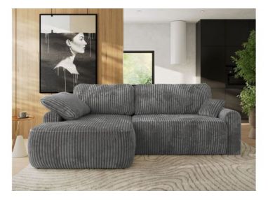 Narożnik CUBO L - strona lewa - szary, sztruks