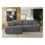 Narożnik CUBO L - strona lewa - szary, sztruks