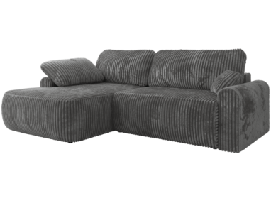 Narożnik CUBO L - strona lewa - szary, sztruks