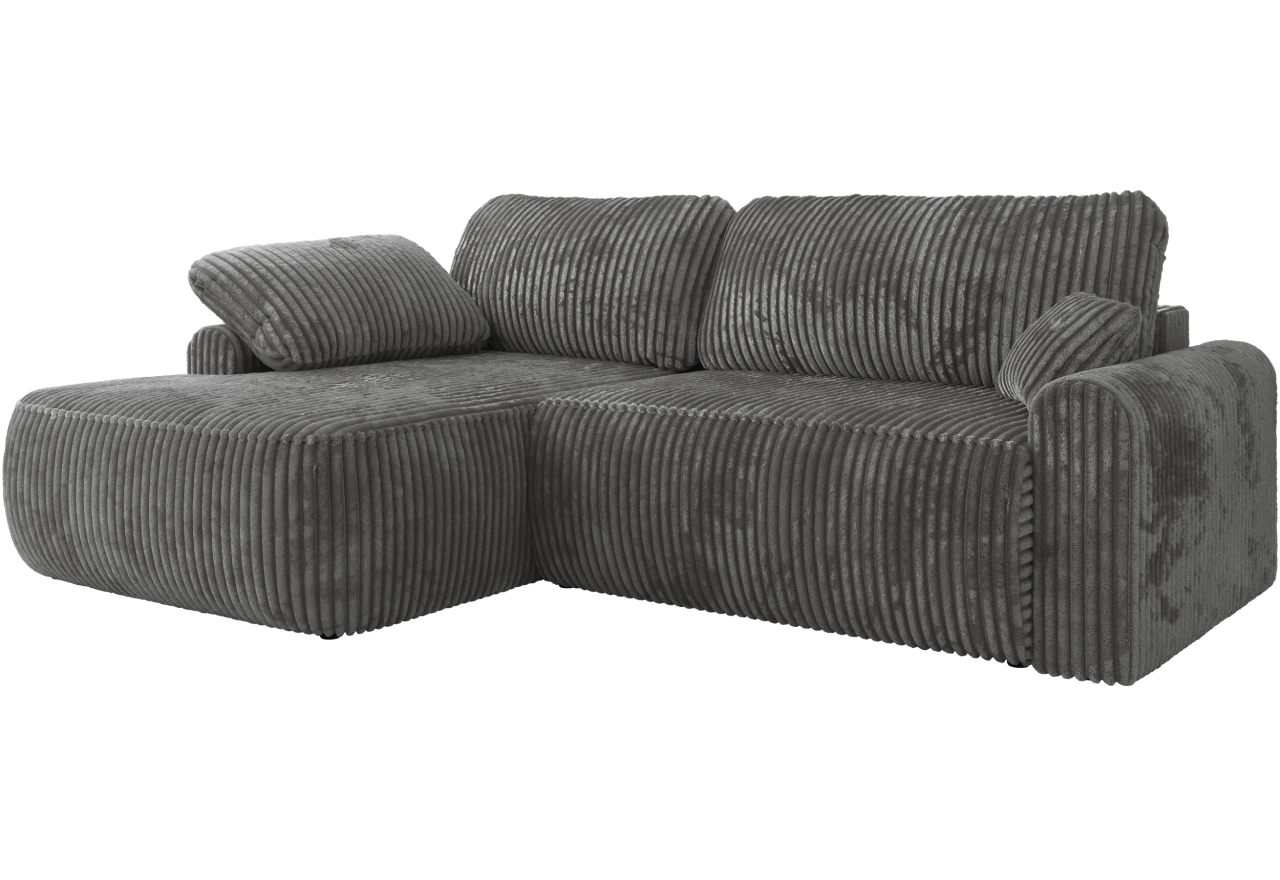 Narożnik CUBO L - strona lewa - szary, sztruks