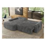 Narożnik CUBO L - strona lewa - szary, sztruks