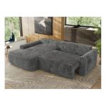 Narożnik CUBO L - strona lewa - szary, sztruks