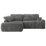 Narożnik CUBO L - strona lewa - szary, sztruks