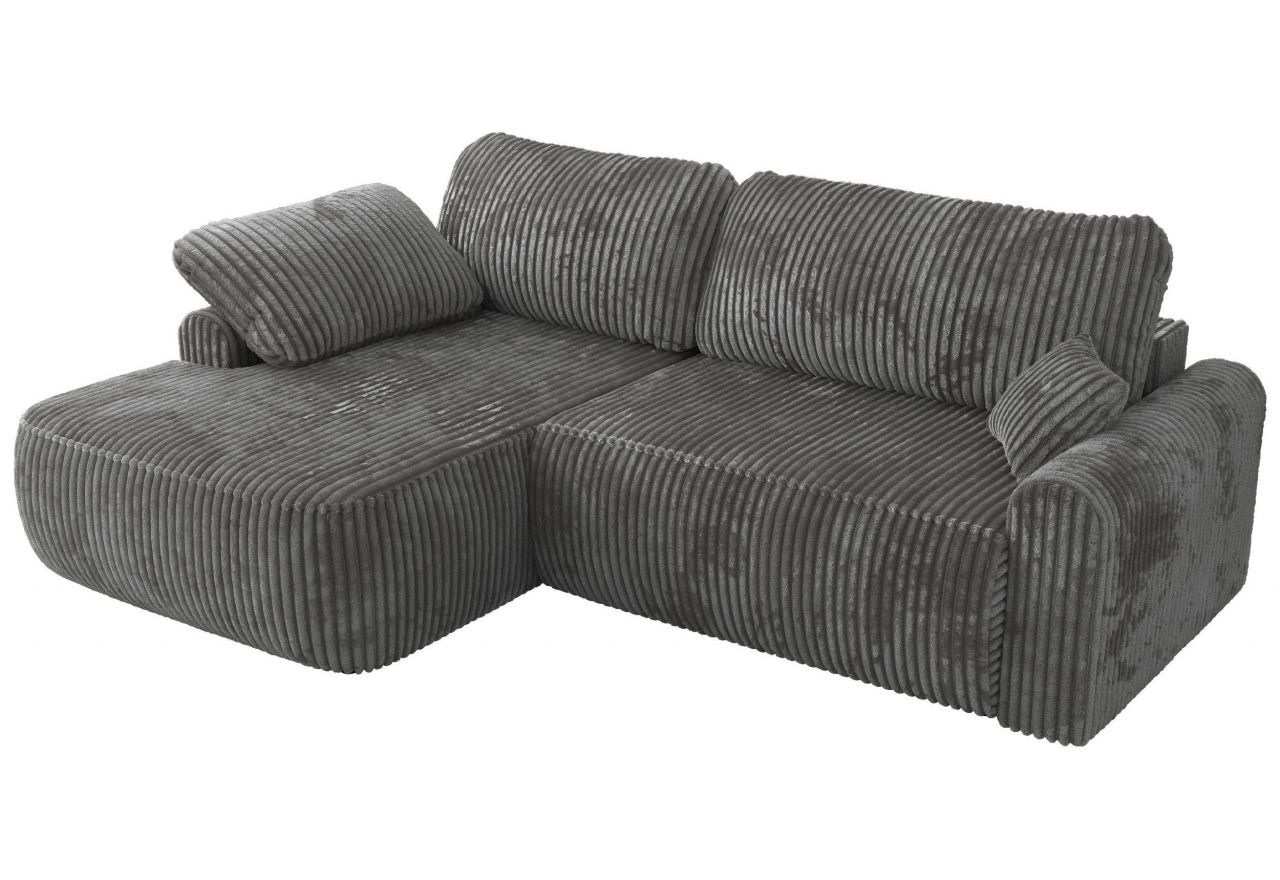 Narożnik CUBO L - strona lewa - szary, sztruks