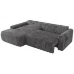 Narożnik CUBO L - strona lewa - szary, sztruks