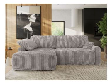 Narożnik CUBO L - strona lewa - jasnoszary, sztruks