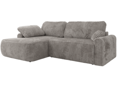 Narożnik CUBO L - strona lewa - jasnoszary, sztruks