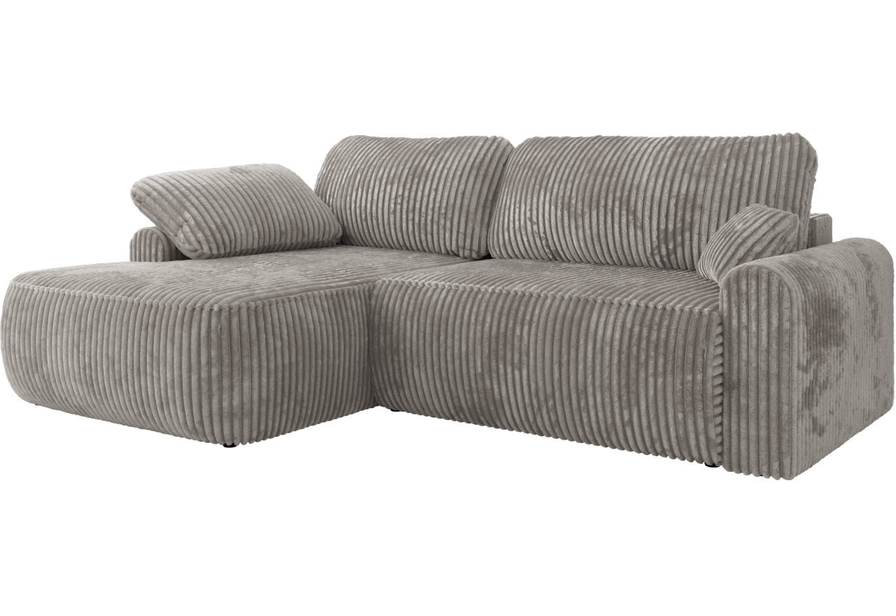 Narożnik CUBO L - strona lewa - jasnoszary, sztruks