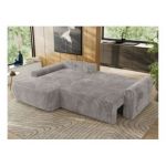 Narożnik CUBO L - strona lewa - jasnoszary, sztruks