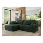 Narożnik CUBO L - strona lewa - ciemnozielony, sztruks