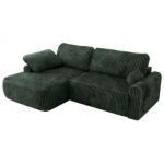 Narożnik CUBO L - strona lewa - ciemnozielony, sztruks