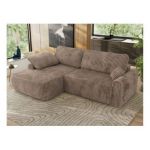 Narożnik CUBO L - strona lewa - brązowy, sztruks