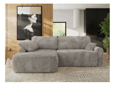 Narożnik CUBO L - strona lewa - jasnobrązowy, sztruks