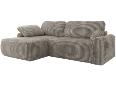 Narożnik CUBO L - strona lewa - jasnobrązowy, sztruks