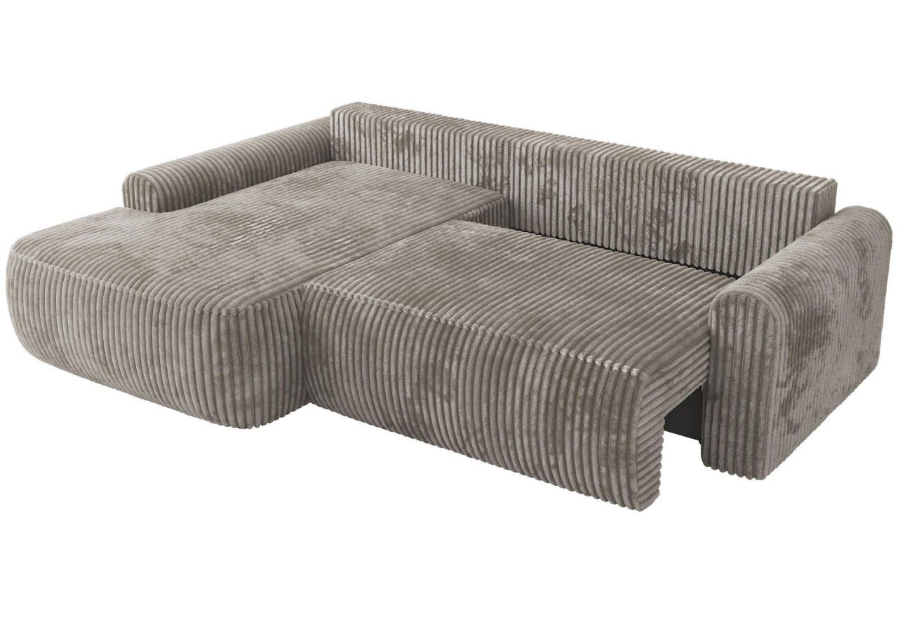 Narożnik CUBO L - strona lewa - jasnobrązowy, sztruks