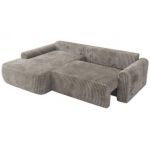 Narożnik CUBO L - strona lewa - jasnobrązowy, sztruks