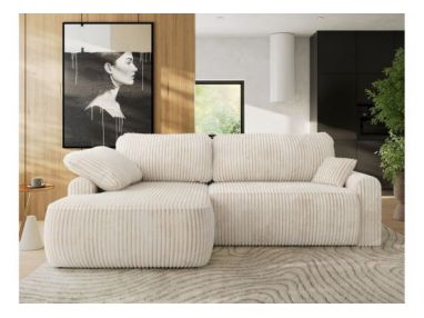 Narożnik CUBO L - strona lewa - beżowy, sztruks