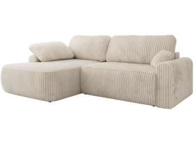 Narożnik CUBO L - strona lewa - beżowy, sztruks